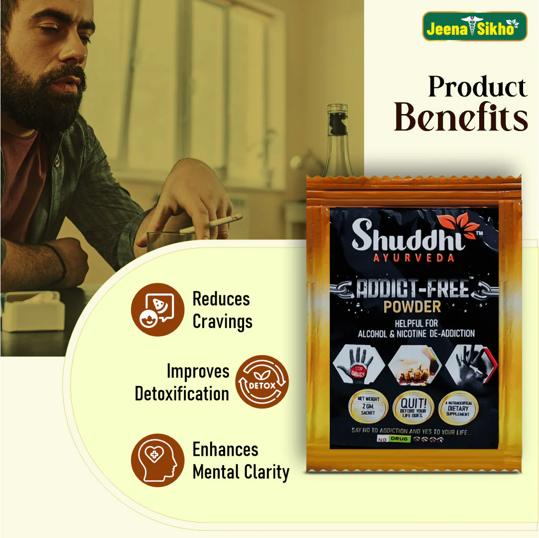 Addict-Free Powder | Ayurvedic Addiction Support, Craving Control & Detox Supplement (Nasha Mukti Support Sachets) - Image 2