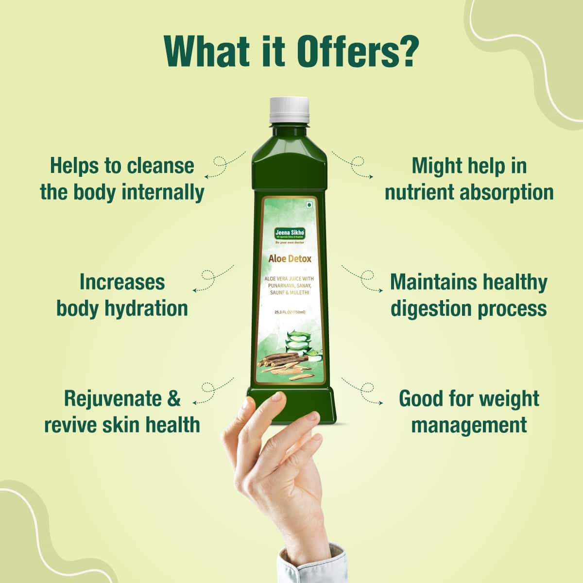 Aloe Detox Juice | Ayurvedic Herbal Juice for Liver Support, Digestion & Daily Detox - Image 4