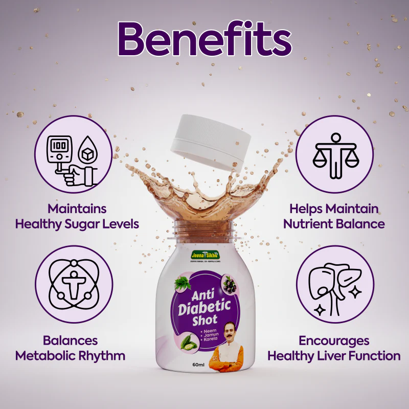 Anti Diabetic Shot | Ayurvedic Blood Sugar & Metabolic Support | Shot 60 ml Pack of 9 - Image 5
