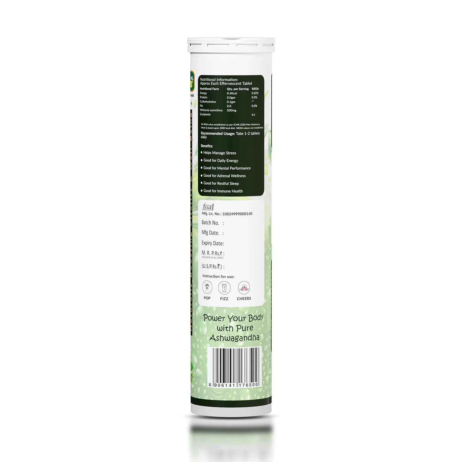 Ashwagandha Effervescent Tablets | For Daily Energy, Focus & Sleep Routine - Image 8