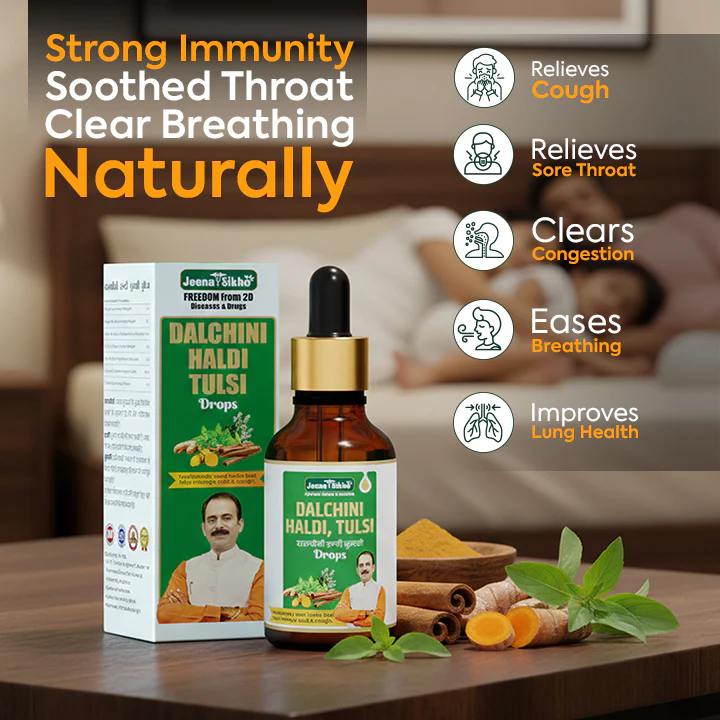 Dalchini Haldi Tulsi Drops | Ayurvedic Support for Cough, Cold, Immunity & Seasonal Wellness - Image 4