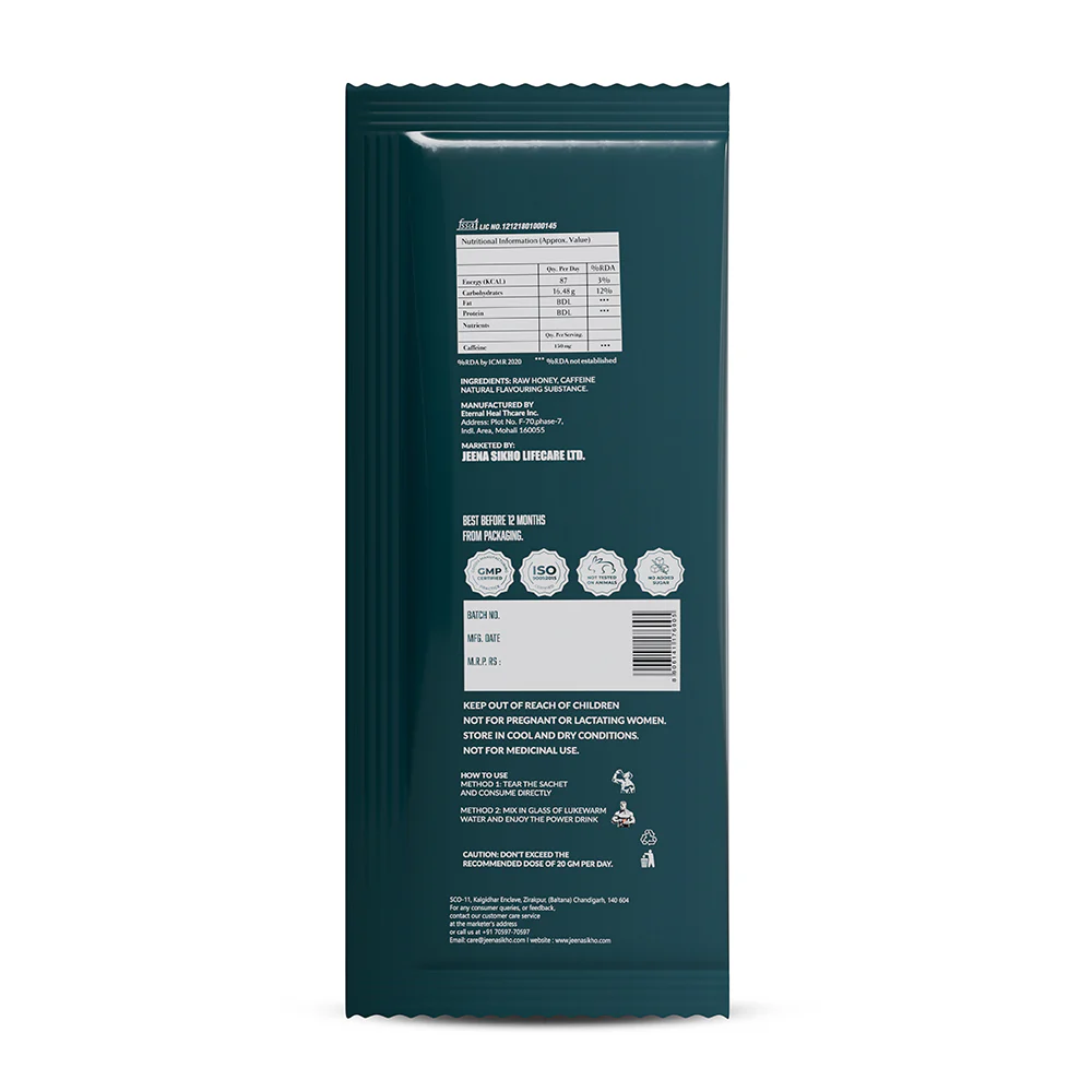 Energy Max Honey Sachets | Honey & Caffeine Pre-Workout Energy Support - Image 7