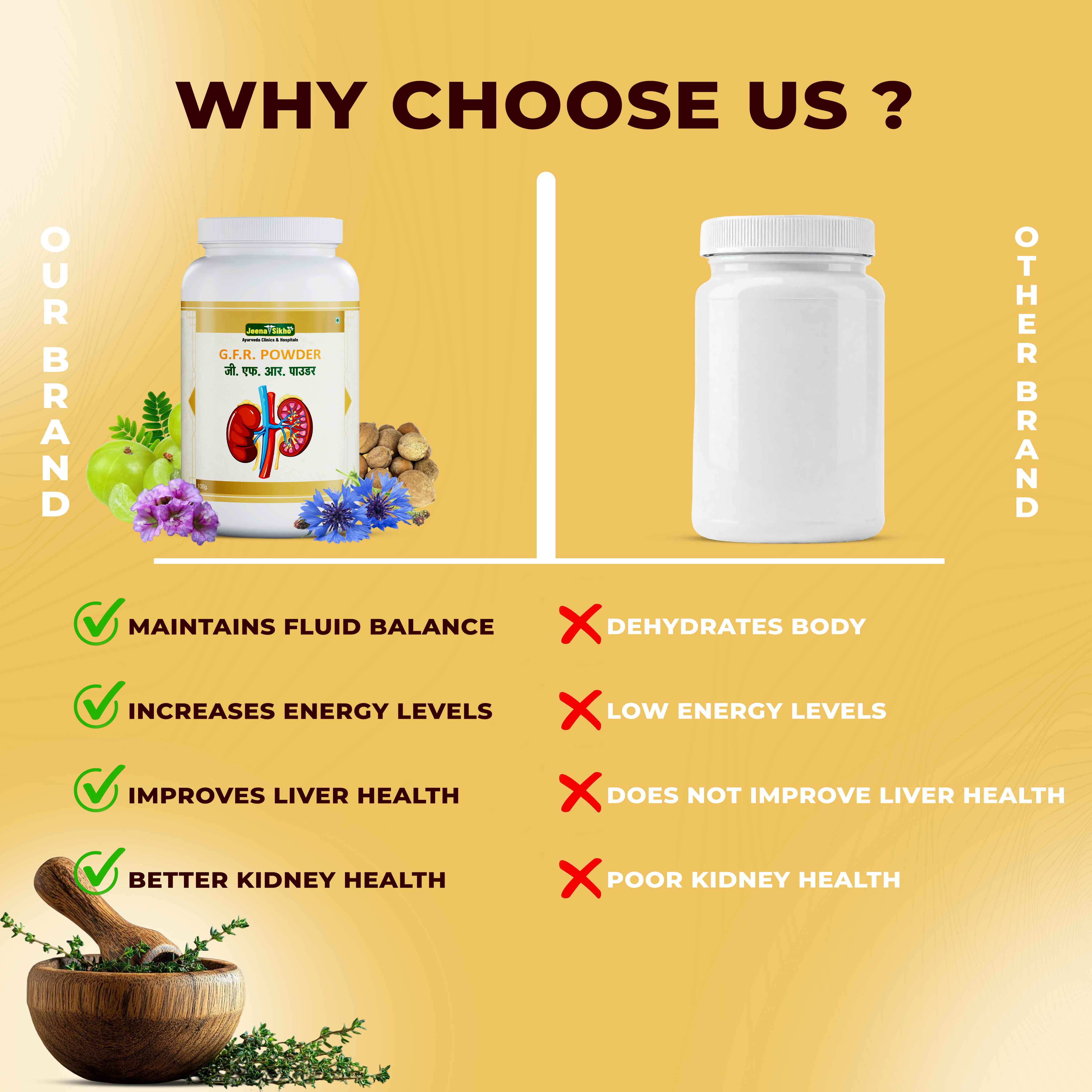 GFR Powder | Ayurvedic Herbal Kidney Care Powder for Detox, Urinary Balance & Energy Support - Image 4