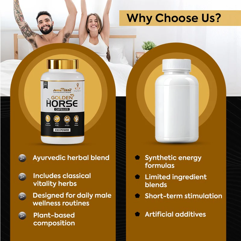 Golden Horse Capsules | Ayurvedic Herbal Vitality Supplement for Men | Support Natural Energy, Strength & Stamina - Image 6
