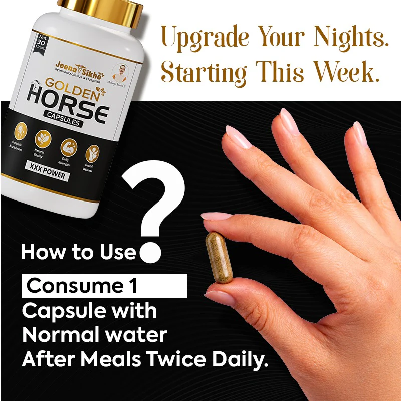 Golden Horse Capsules | Ayurvedic Herbal Vitality Supplement for Men | Support Natural Energy, Strength & Stamina - Image 7
