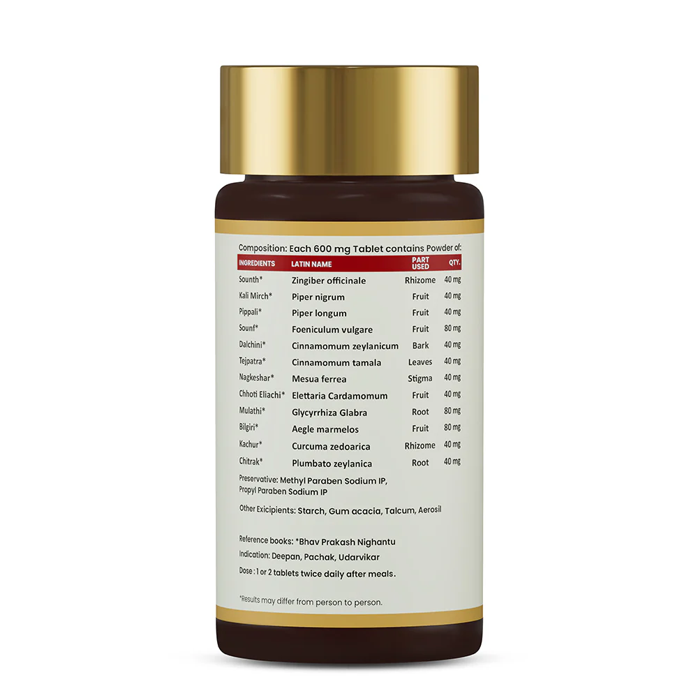 Grahi Vati | Ayurvedic Digestive Support Tablets for Gas & Bloating - Image 3
