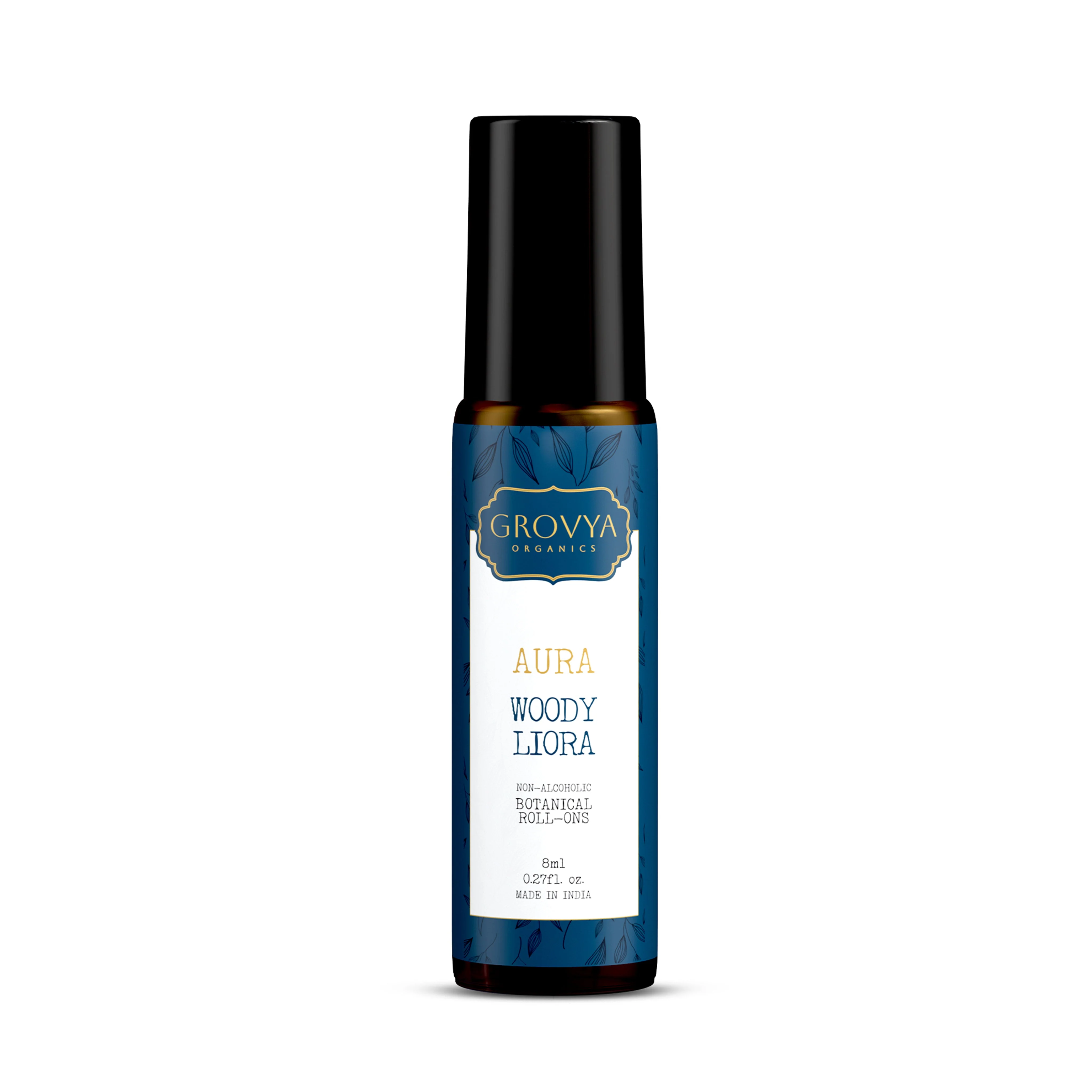 Grovya Organics Aura Woody Liora Roll-On | Natural Woody Perfume Oil with Amber Resin & Essential Oils | Alcohol-Free Long-Lasting Fragrance - Image 3