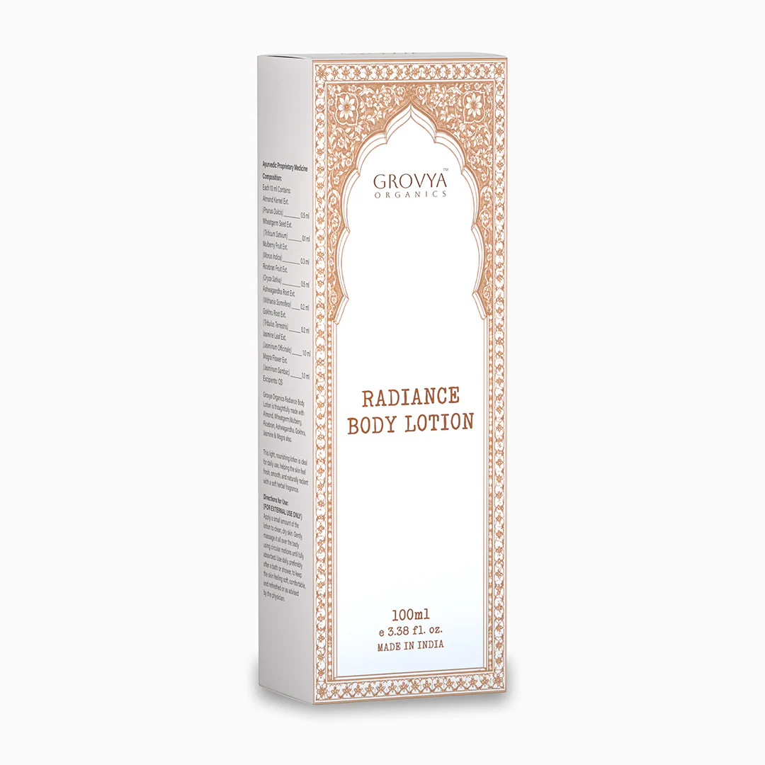 Radiance Body Lotion | Ayurvedic Body Lotion with Almond, Wheatgerm, Mulberry, Ricebran, Jasmine & Mogra Extracts | Herbal Body Care Lotion - Image 2