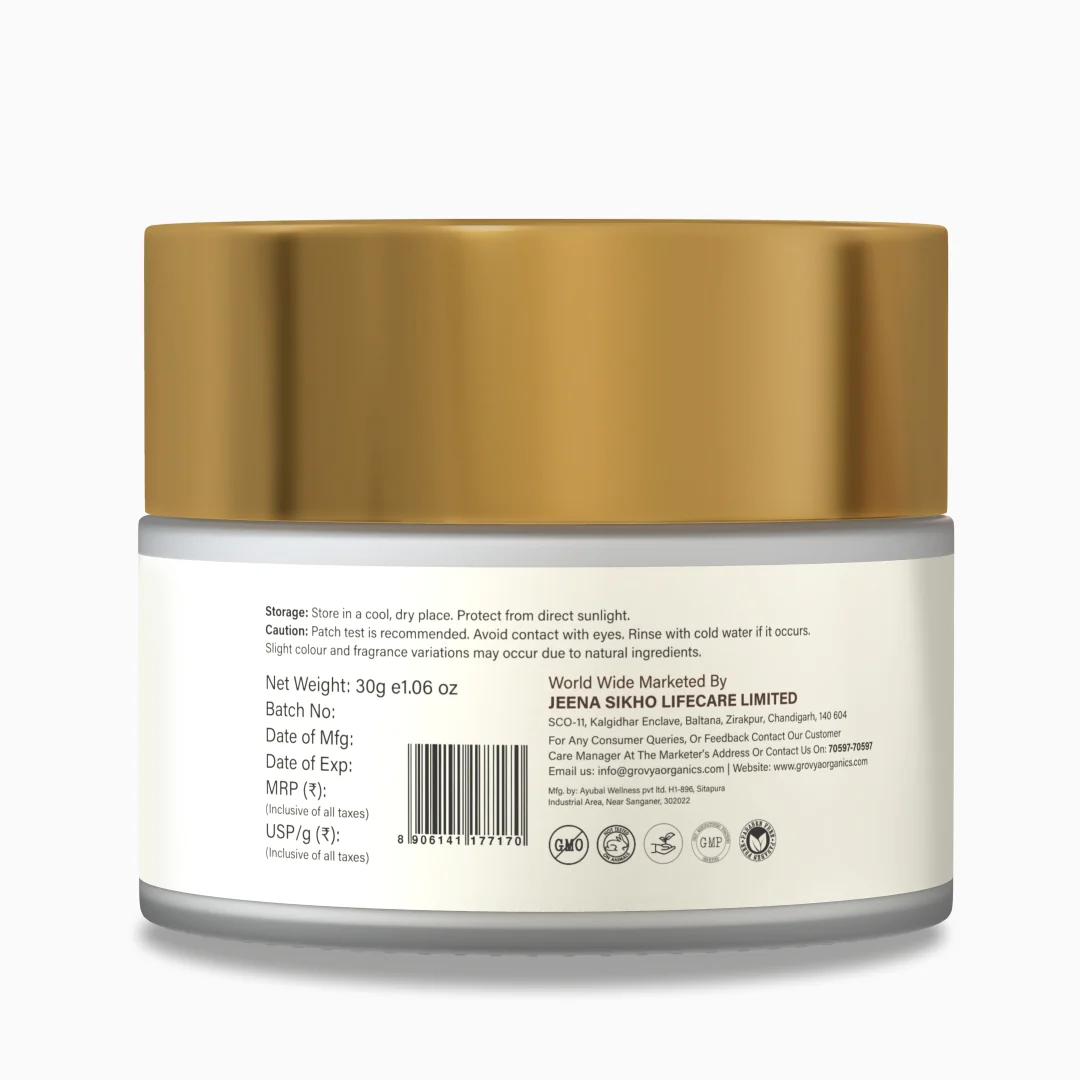 Radiance Cream with Natural SPF 25 | Ayurvedic Face Cream with Aloe Vera, Sandalwood & Turmeric | Lightweight Daily Moisturiser for Glow & Sun Protection - Image 4