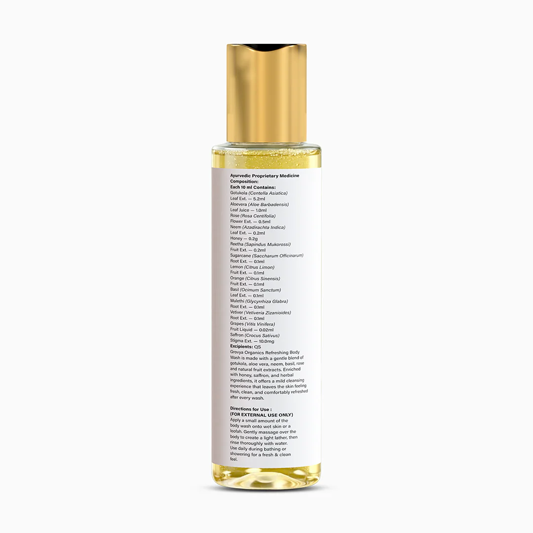 Body Wash | Ayurvedic Formula with Aloe Vera, Neem & Rose | Mild Daily Cleansing & Fresh Feel - Image 4