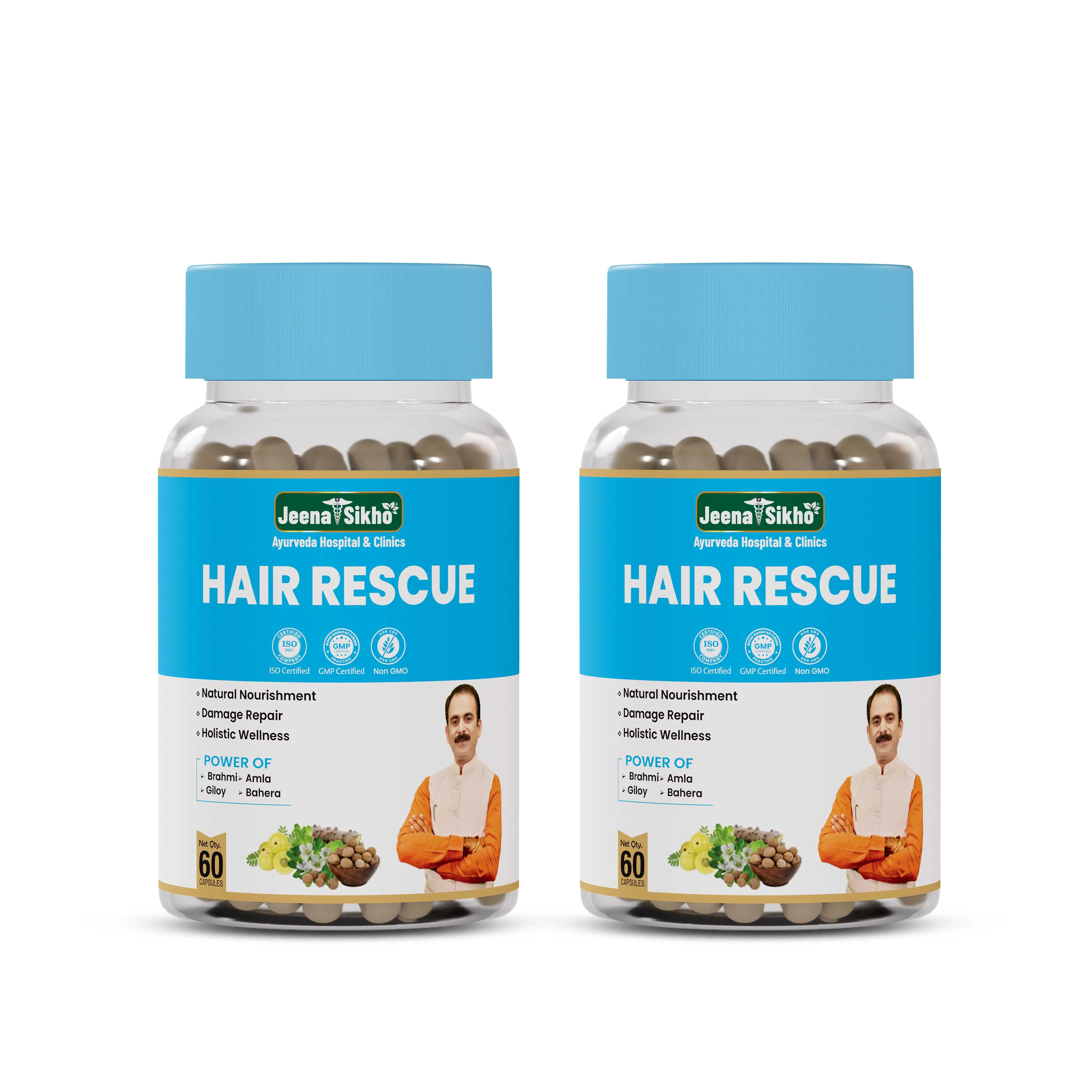 Hair Rescue Capsules | Ayurvedic Support for Hair Fall, Dandruff, Scalp Health & Premature Graying - Image 3