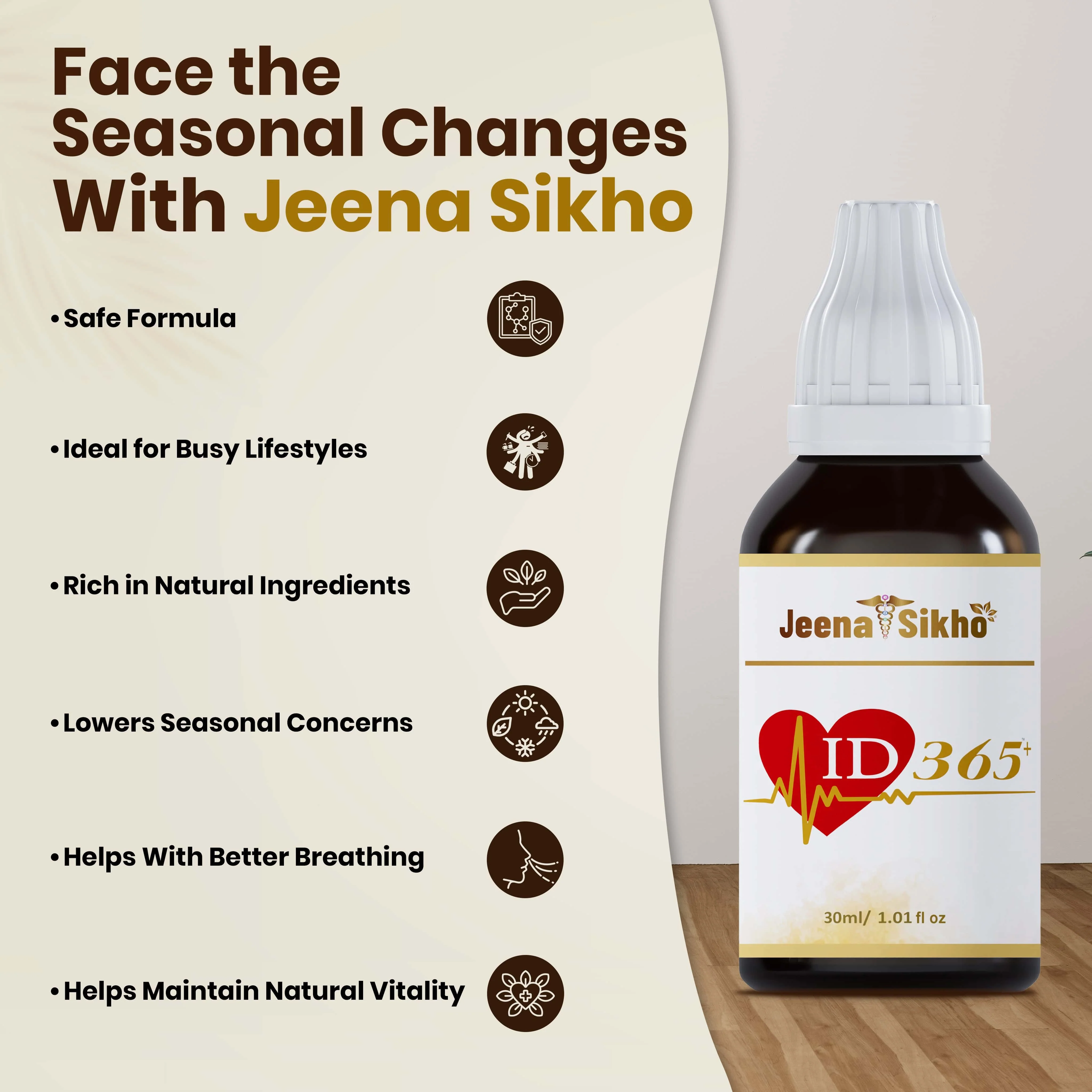 ID 365 Drops | Ayurvedic Immunity Booster, Respiratory & Seasonal Wellness Support - Image 4