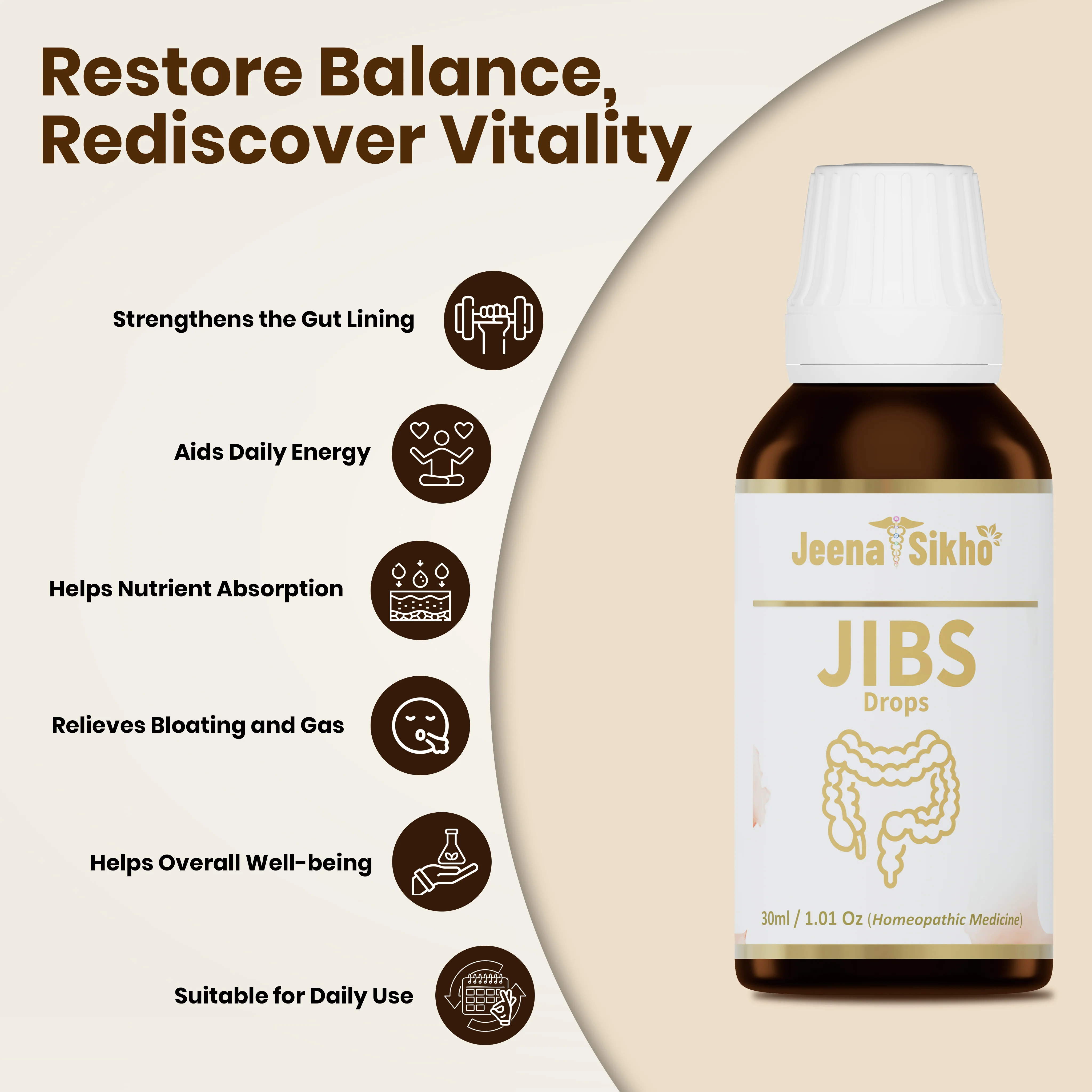 JIBS Drops | Digestive & Gut Health Support | Bloating & Bowel Comfort - Image 3