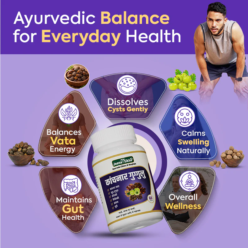 Kanchnar Guggulu Vata Balance Tablets | Ayurvedic Digestion, Gut Health & Energy - Image 4