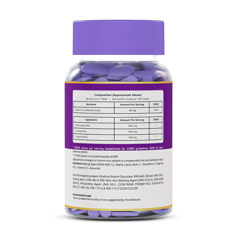 L-Glutathione Tablets | Skin Glow, Radiance & Detox Support with Vitamin C & L-Arginine - Image 8