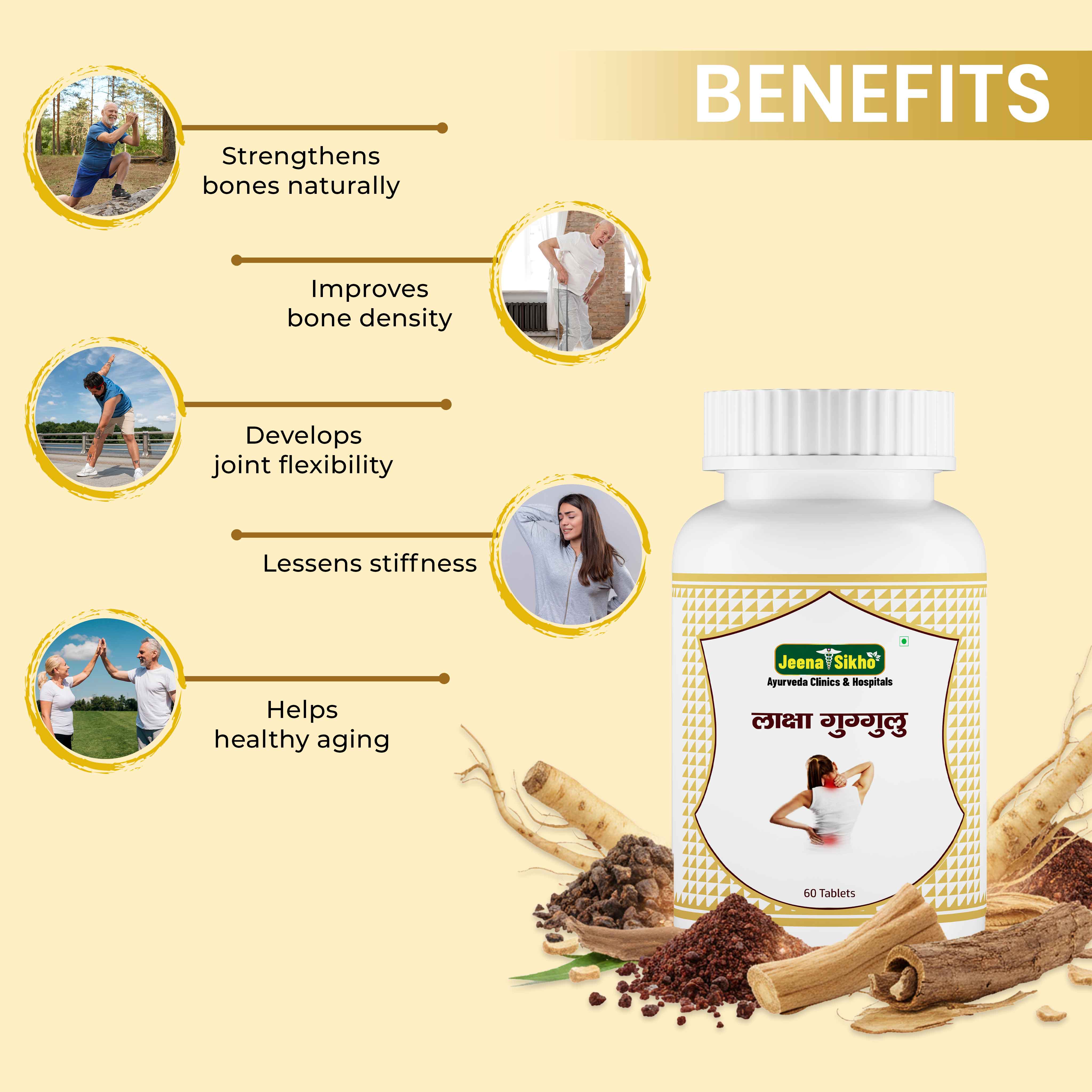 Laksha Guggulu | Ayurvedic Bone Strength & Joint Support Tablets - Image 3