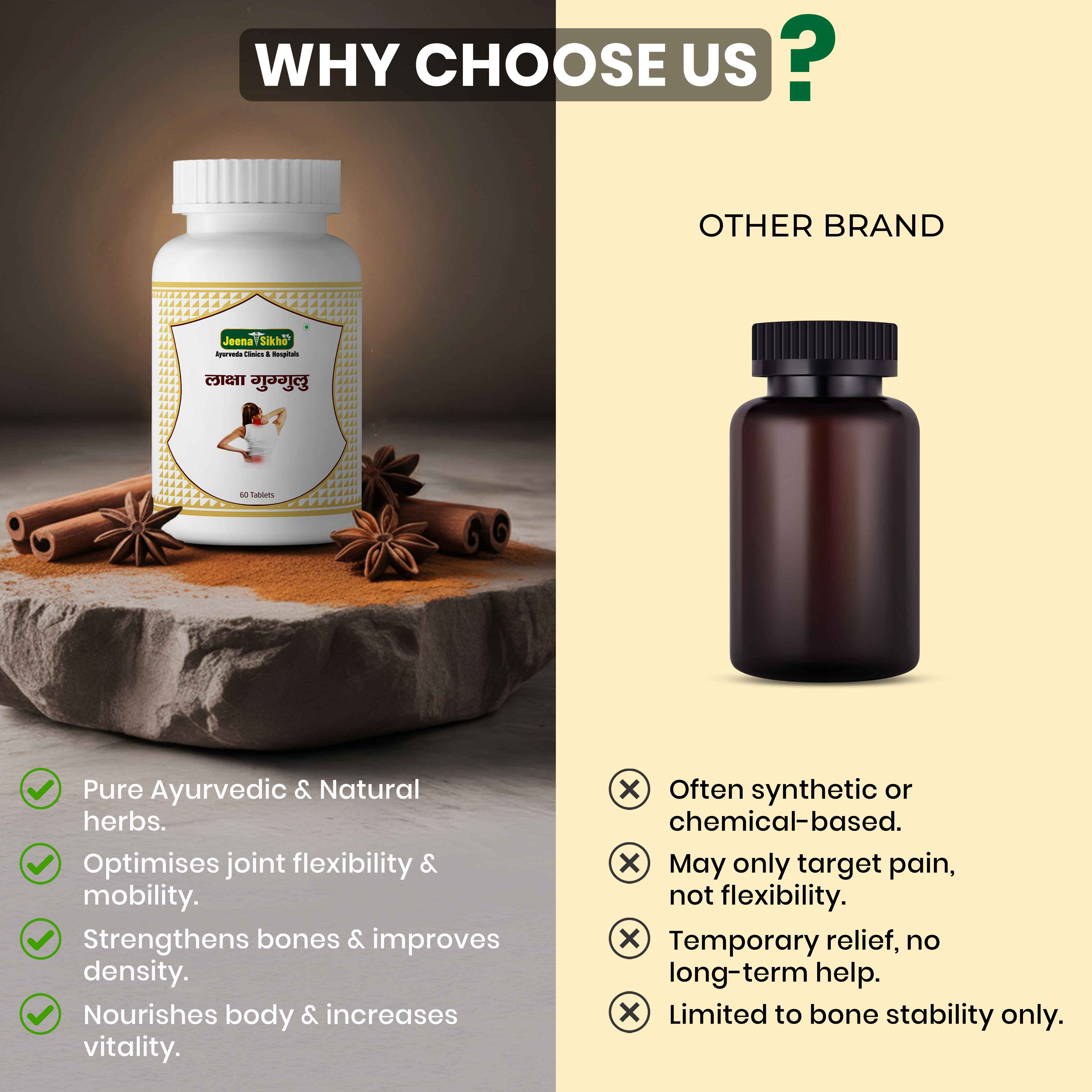 Laksha Guggulu | Ayurvedic Bone Strength & Joint Support Tablets - Image 4
