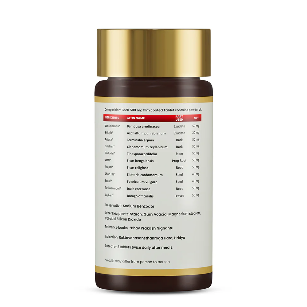 Maha Rakt Chaap Vati | Ayurvedic Support for Blood Pressure Balance & Heart Health - Image 7