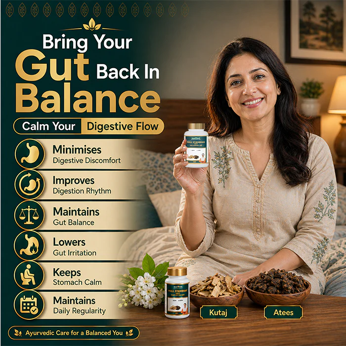 Mall Stambhak Vati | Ayurvedic Tablets with Kutaj & Atees | Provides Digestive Balance, Gut Comfort & Stool Balance | Herbal Formula for Daily Digestive Wellness - Image 4