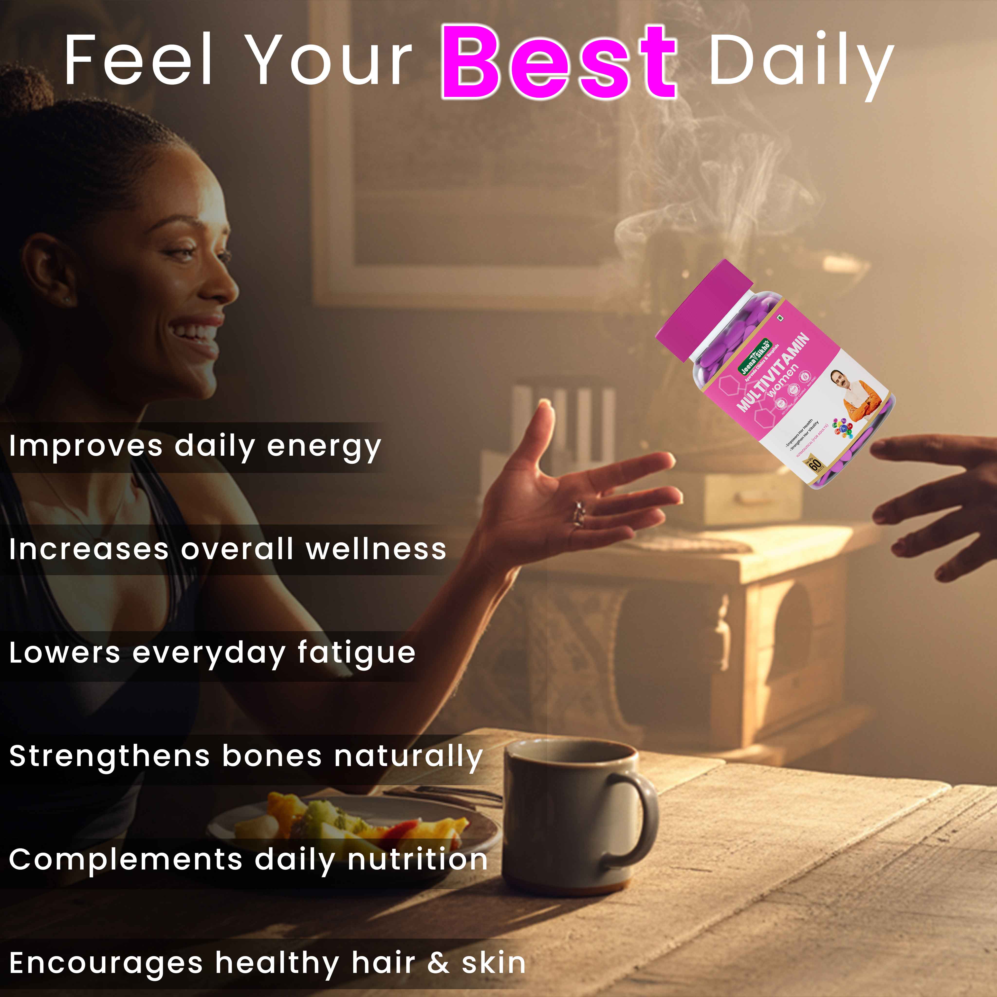 Multivitamin Women Tablets | Energy, Immunity, Bones, Hair & Skin | Nutritional Formula for Women - Image 4