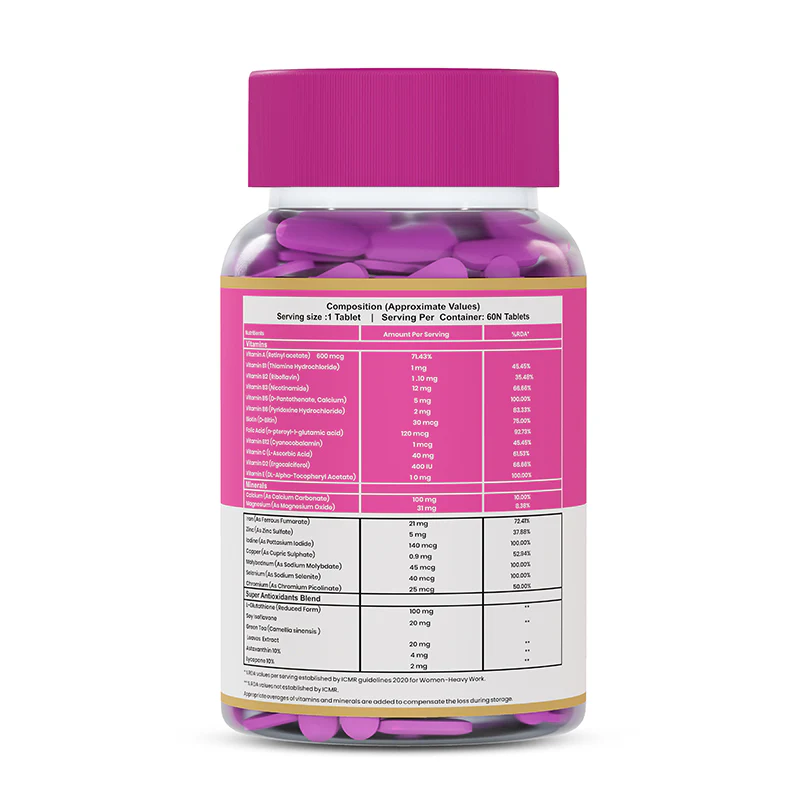 Multivitamin Women Tablets | Energy, Immunity, Bones, Hair & Skin | Nutritional Formula for Women - Image 9