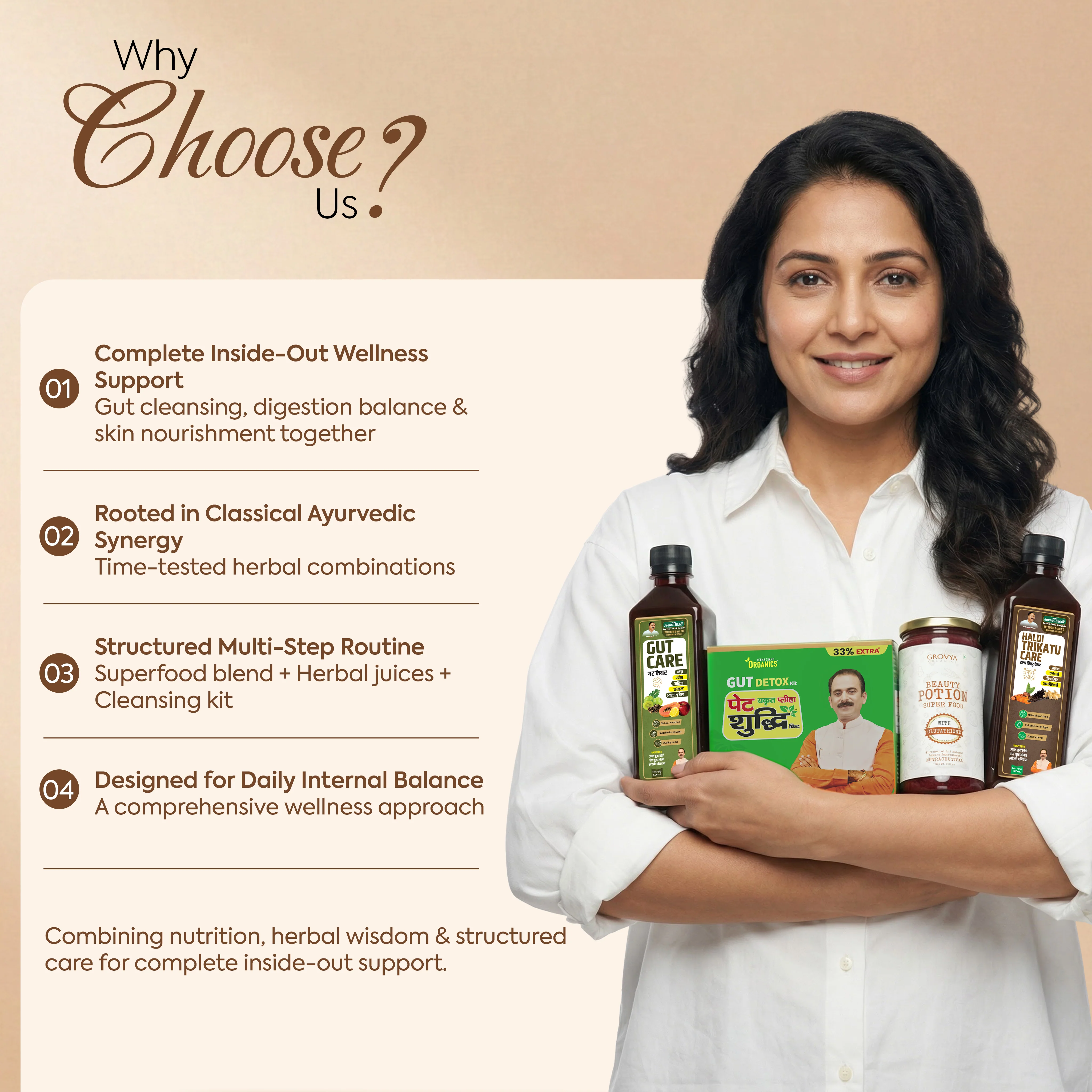 Natural Skin Glow & Wellness Combo | Beauty Potion Super Food, Pet Shuddhi Kit, Haldi Trikatu & Gut Care Juice - Image 6