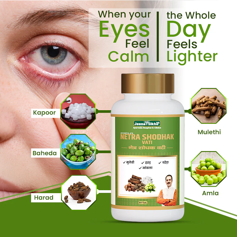 Netra Shodhak Vati | Ayurvedic Eye Care Tablets with Amla, Baheda & Mulethi | Helps with Vision, Eye Comfort & Daily Eye Wellness - Image 3