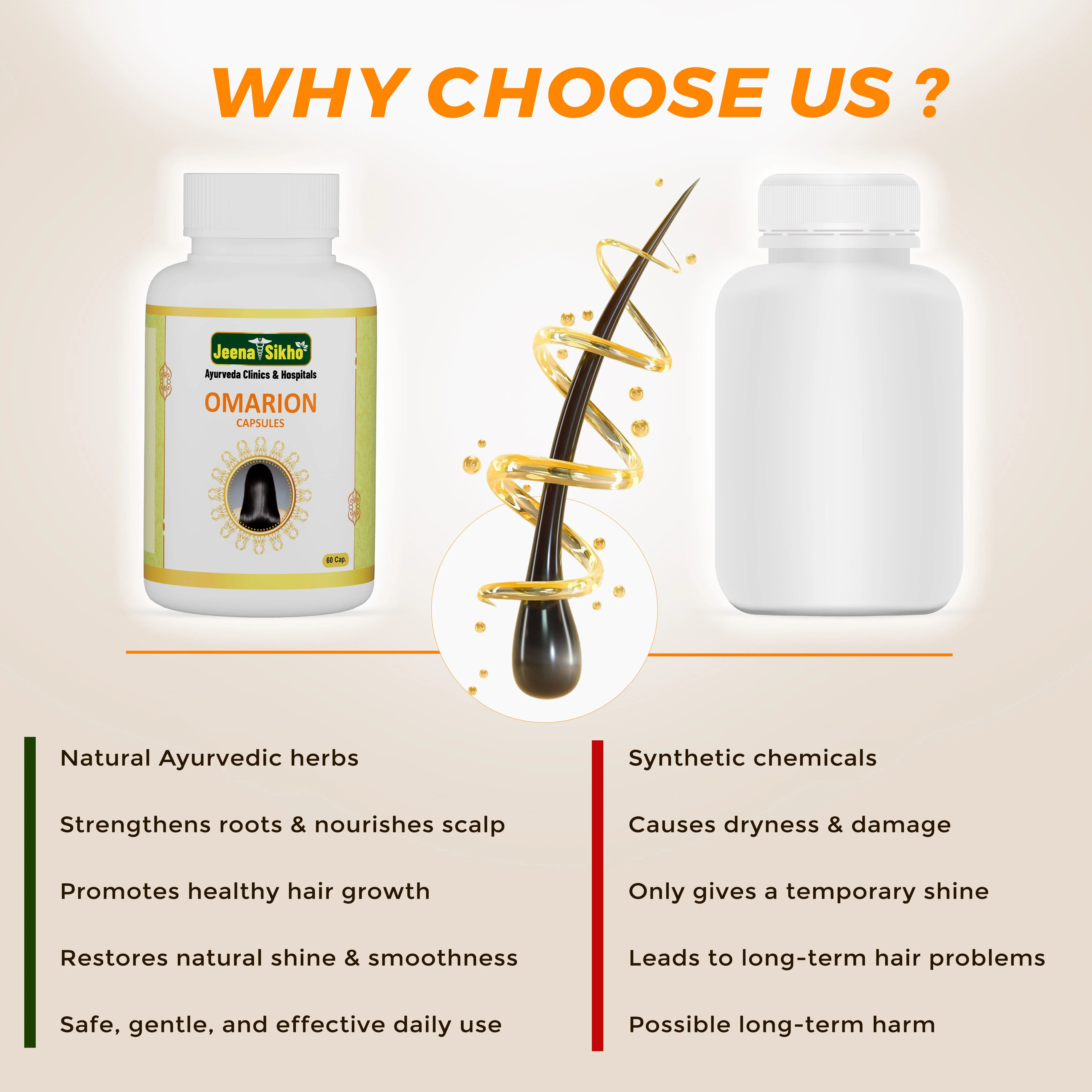 Omarion Capsules | Ayurvedic Hair Nourishment for Shine, Strength & Scalp Health - Image 4