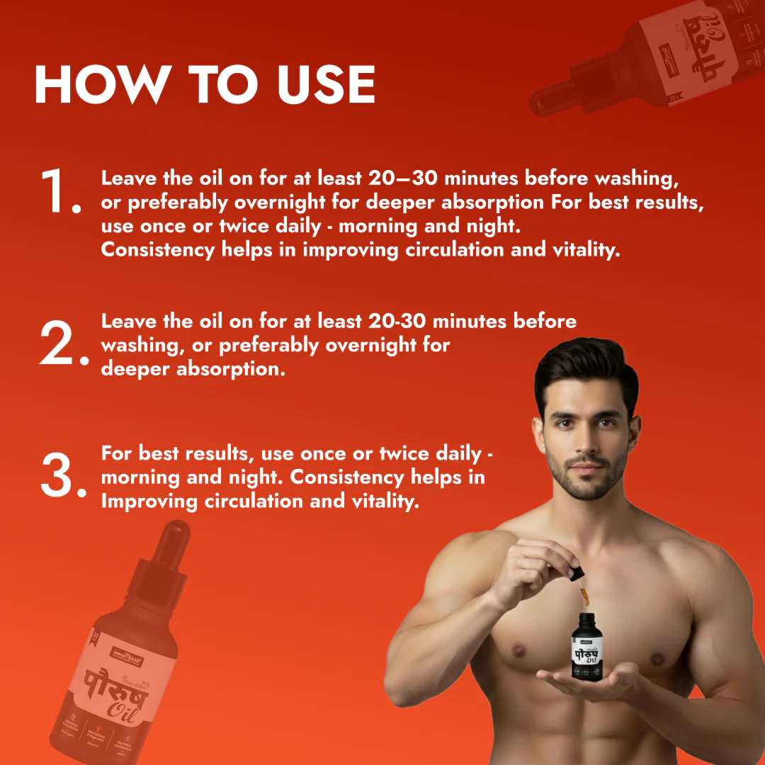 Paurush Oil | Ayurvedic Men’s Stamina, Strength & Vitality - Image 5