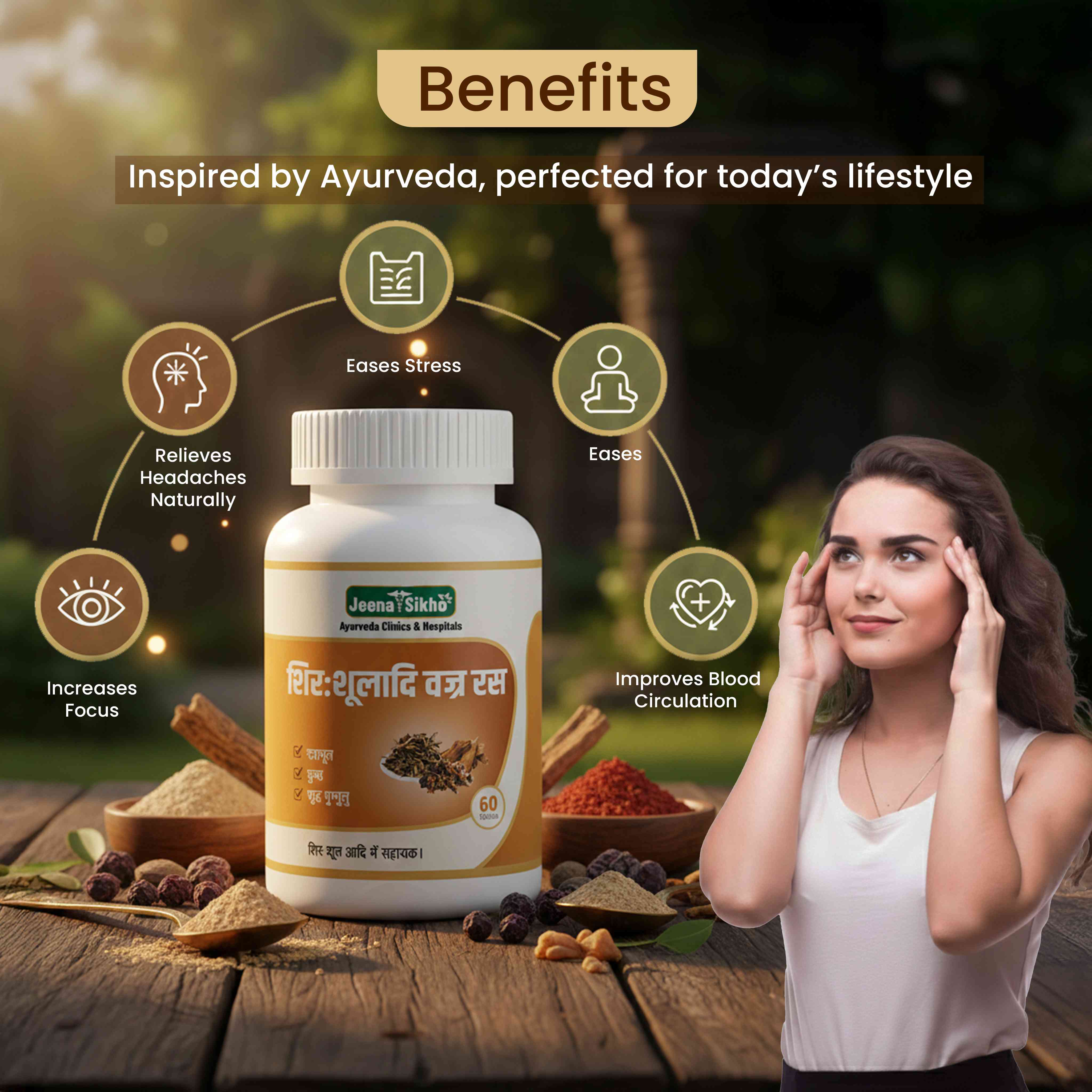 Shirsholadi Vajra Ras | Ayurvedic Headache & Stress Support Tablets - Image 3