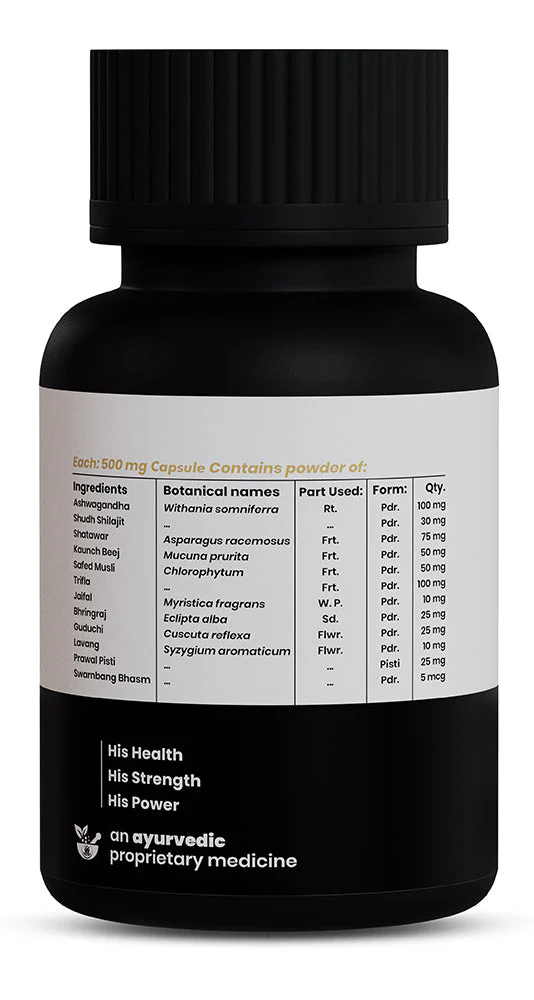 Shuddhi Paurush Capsules for Men | Strength, Stamina & Masculine Vitality Support - Image 11