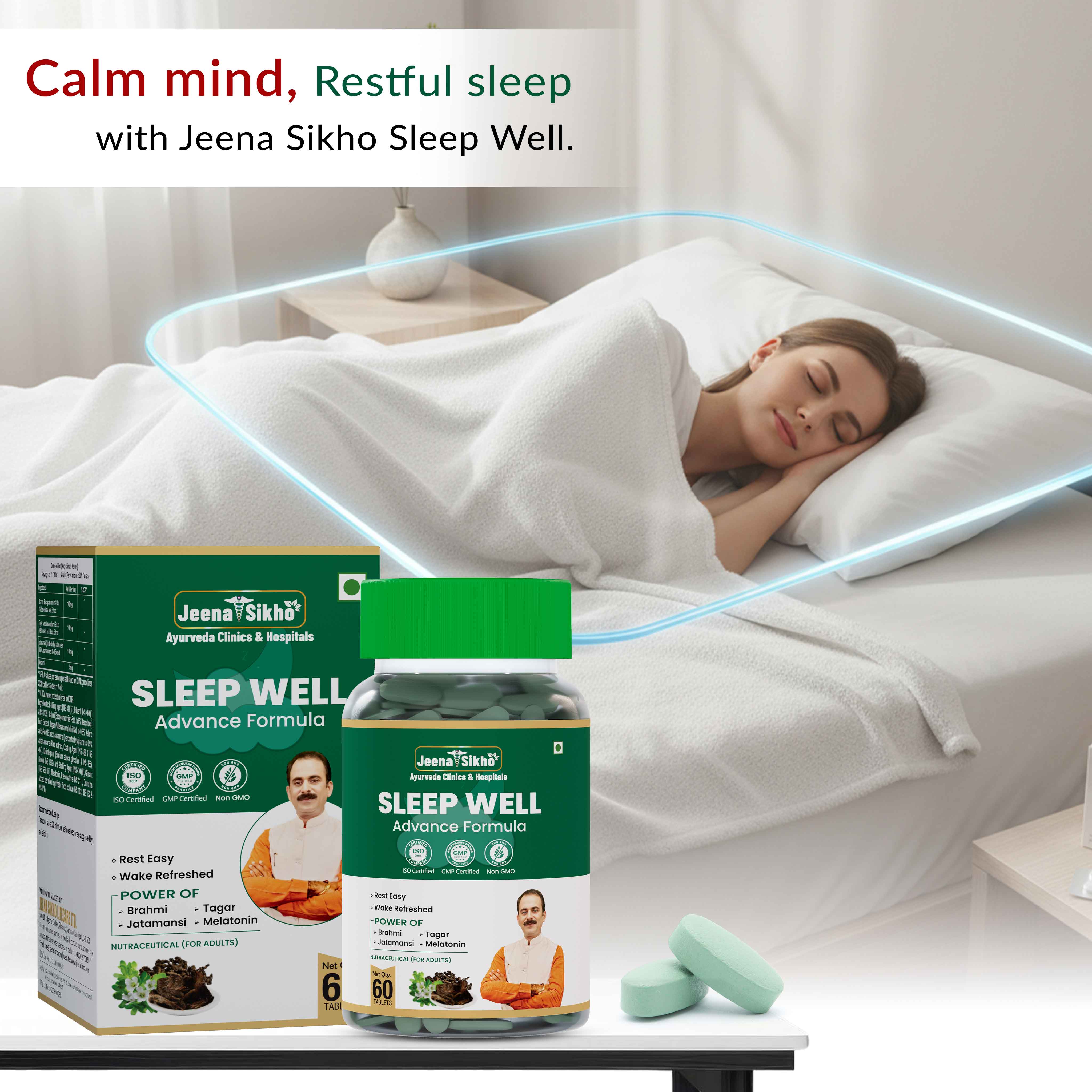 Sleep Well | Ayurvedic Herbal Tablets for Stress Support & Deep Sleep - Image 3
