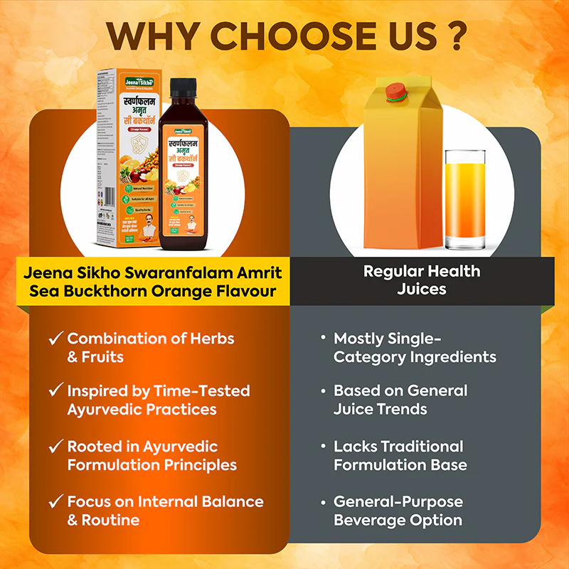 Swaranfalam Amrit Sea Buckthorn Juice | With Amlavetasa, Ashwagandha | Immunity, Vitality and Daily Energy - Image 8