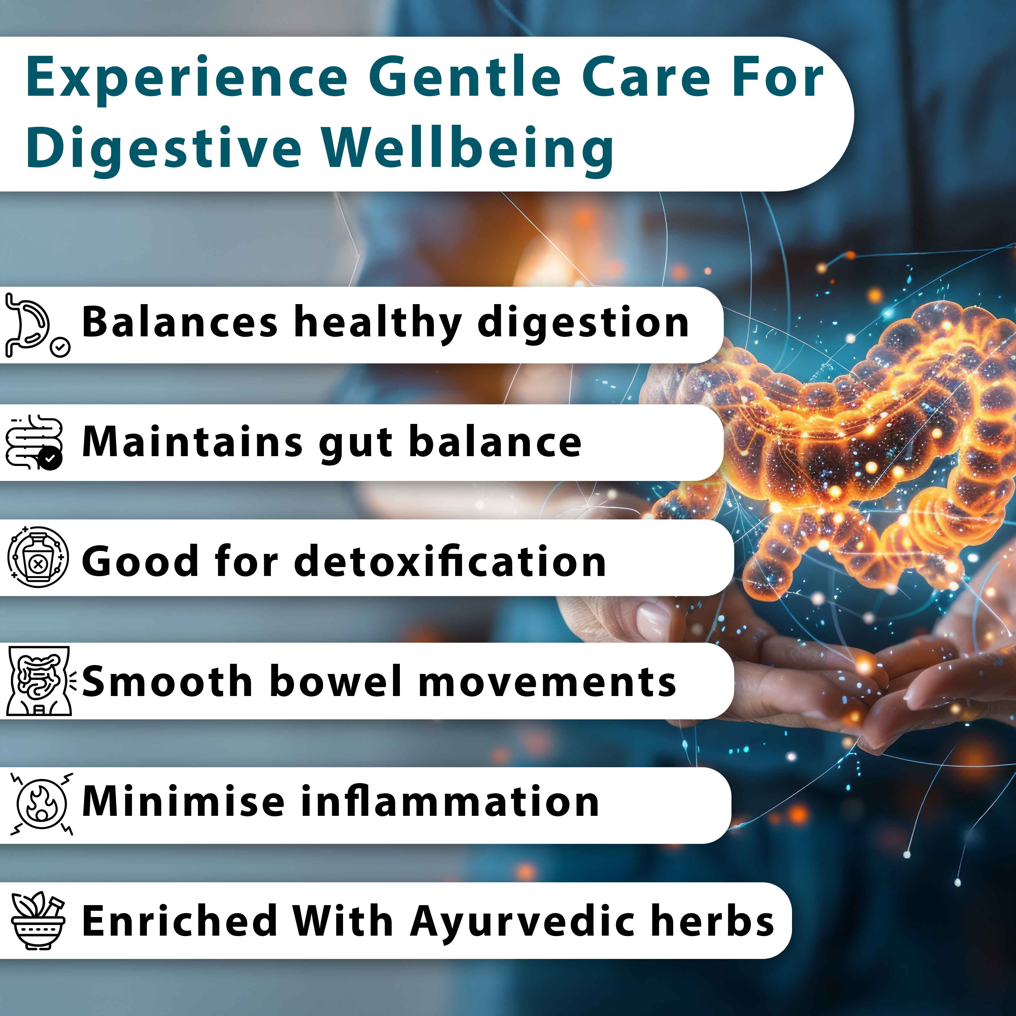 Triphala Guggul Tablets | Supports Piles, Eases Discomfort & Pain, Promotes Digestion, Gut & Bowel Health - Image 3