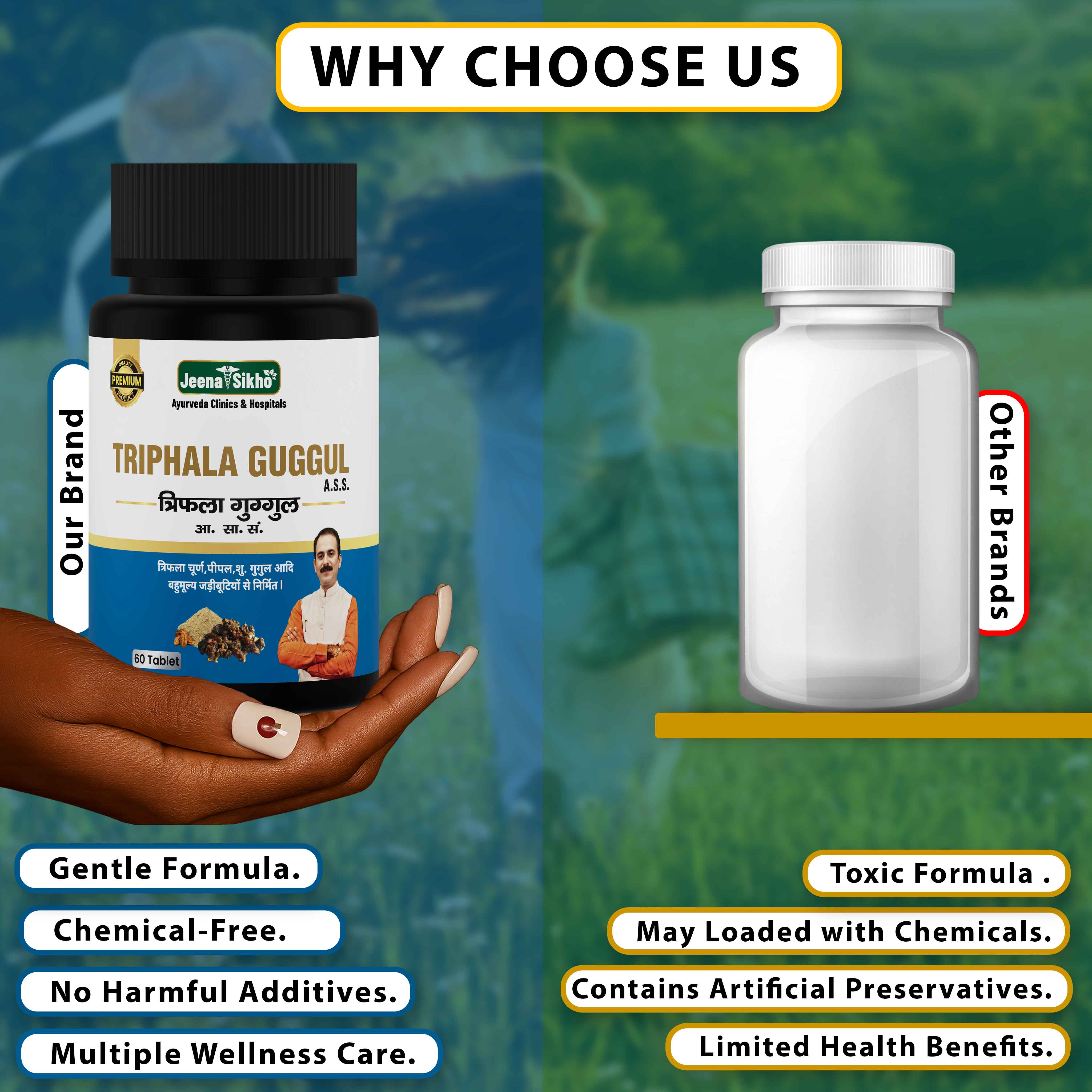 Triphala Guggul Tablets | Supports Piles, Eases Discomfort & Pain, Promotes Digestion, Gut & Bowel Health - Image 4