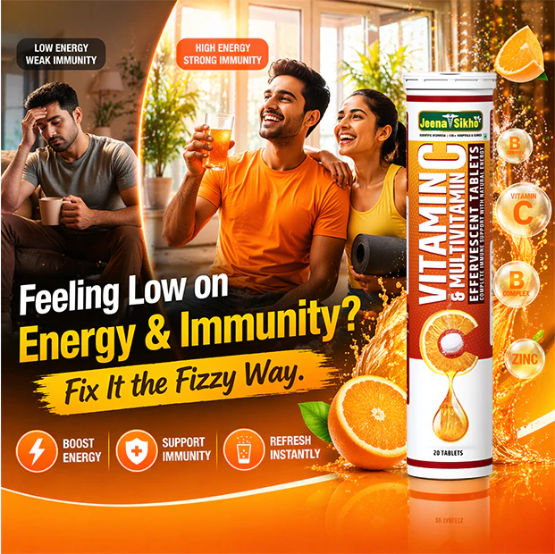 Vitamin C & Multivitamin Effervescent Tablets | Helps with Immunity, Skin Health & Daily Energy | Fizz Tablets for Easy Consumption - Image 4