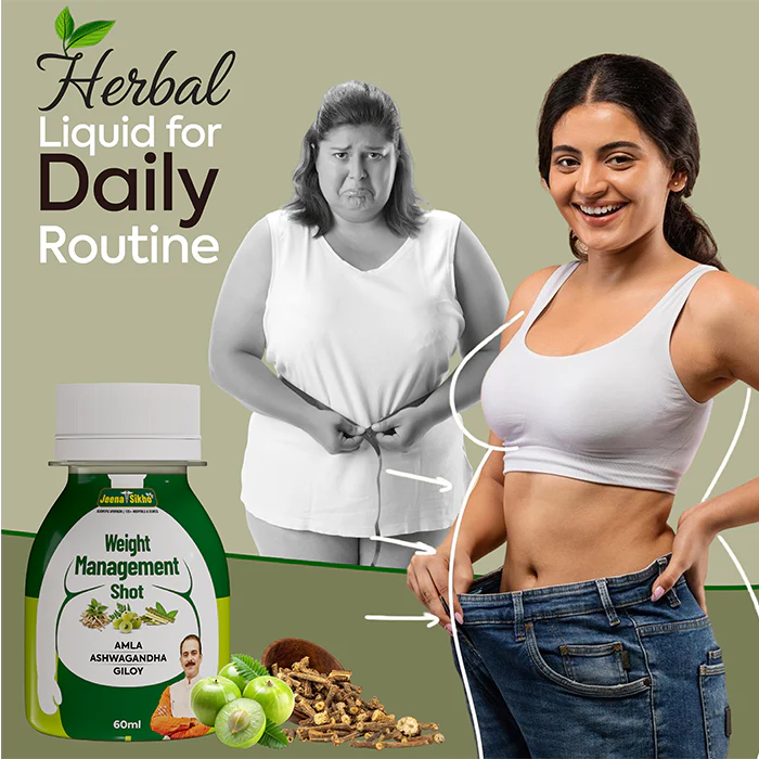 Weight Management Shot | Ayurvedic Herbal Shot for Natural Weight Loss, Metabolism & Digestion | Shot 60 ml pack of 9 - Image 2