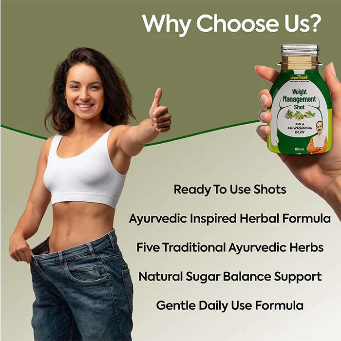 Weight Management Shot | Ayurvedic Herbal Shot for Natural Weight Loss, Metabolism & Digestion | Shot 60 ml pack of 9 - Image 5