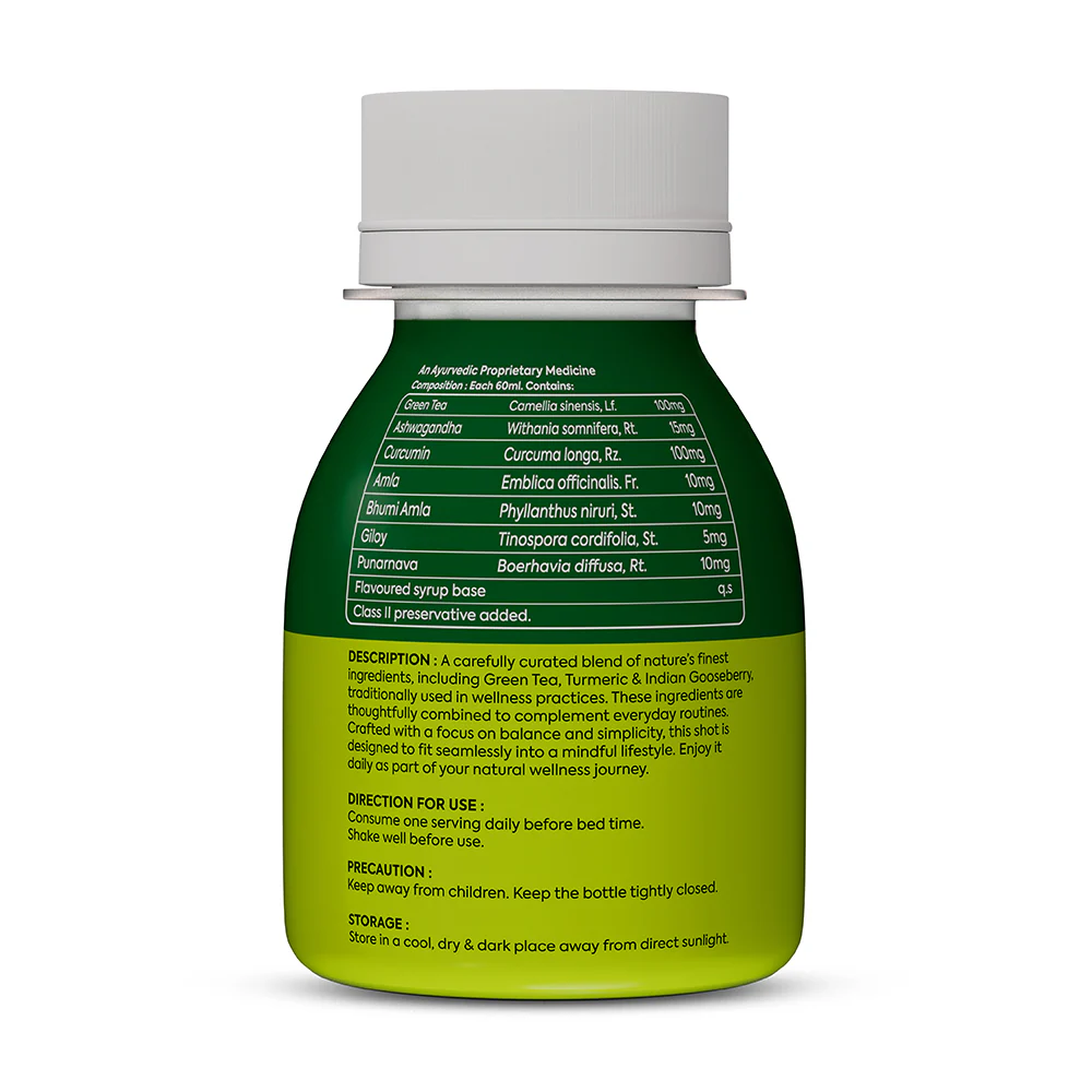 Weight Management Shot | Ayurvedic Herbal Shot for Natural Weight Loss, Metabolism & Digestion | Shot 60 ml pack of 9 - Image 7